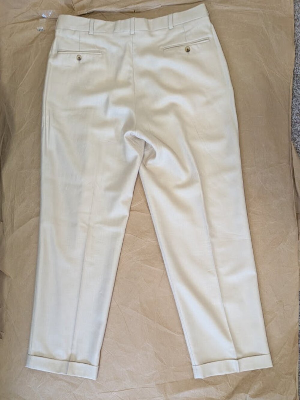 men's Nautica front pleated cuffed wool/linen/silk blend dress pants 36/32L - Picture 5 of 6